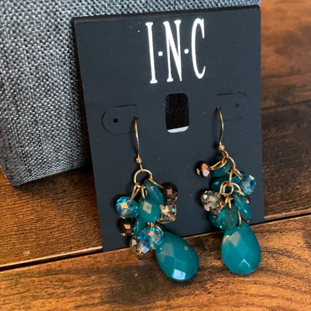 I.N.C. Blue and Gold Earrings